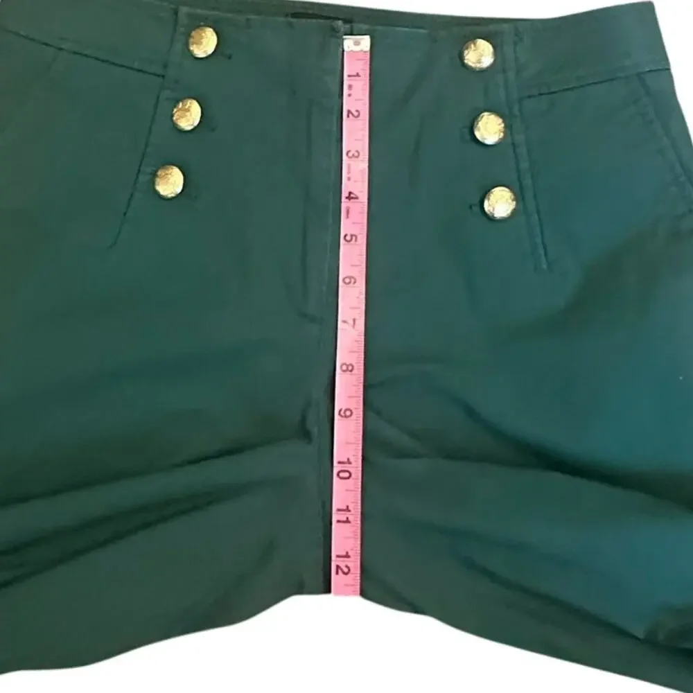 Talbots Green Sailor Button Cropped Wide-Leg Pants Women’s 10P | Preppy | Fall - Picture 7 of 9